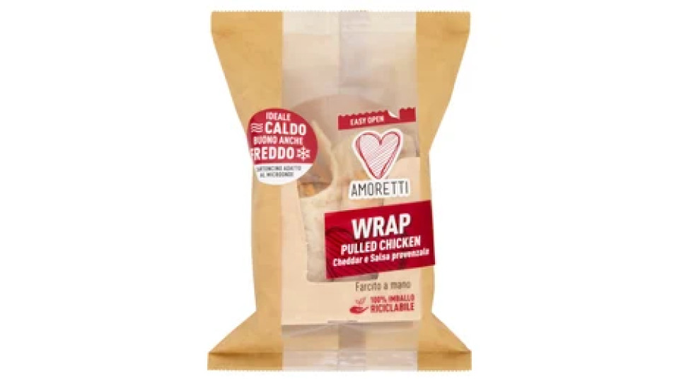 Amoretti Wrap Pulled Chicken Cheddar e Salsa provenzale 160 g