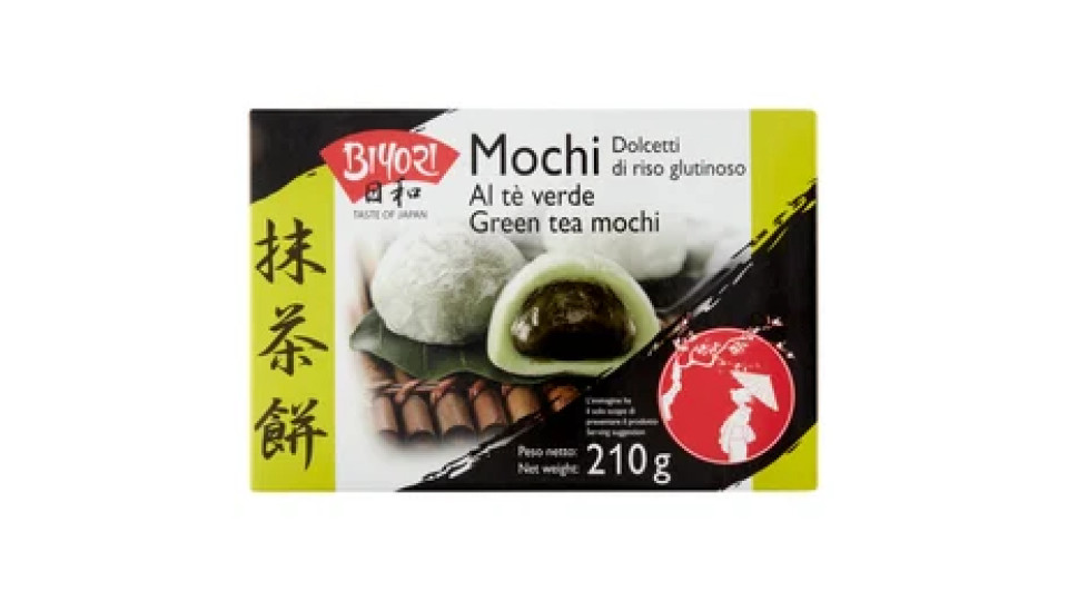 Biyori Mochi Dolcetti di riso glutinoso al tè verde 6 x 35 g