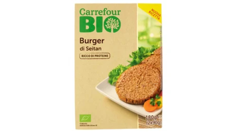 Carrefour Bio Burger di Seitan 2 x 90 g