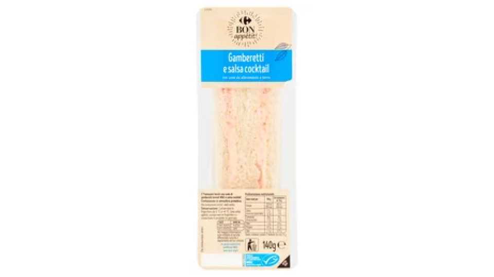 Carrefour Bon appétit! Gamberetti e salsa cocktail 2 x 70 g