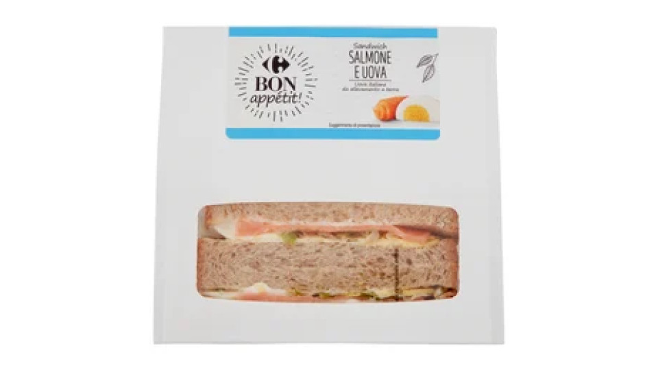 Carrefour Bon appétit! Sandwich Salmone e Uova 2 Sandwiches 165 g