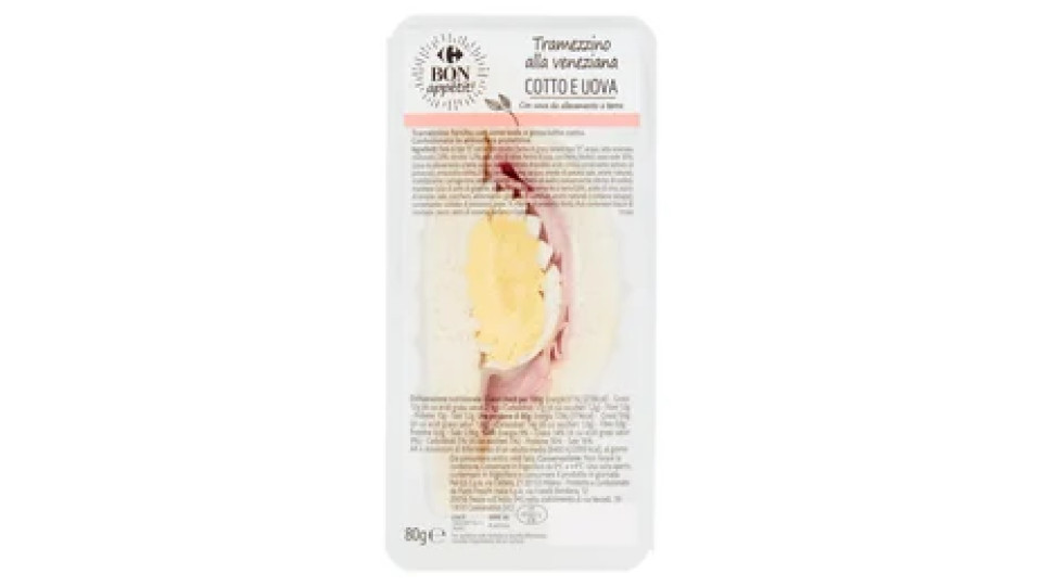 Carrefour Bon appétit! Tramezzino alla veneziana Cotto e Uova 80 g