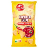 Carrefour Sensation Tortilla Chips Goût Chili 200 g