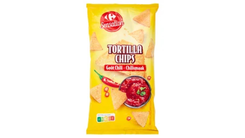 Carrefour Sensation Tortilla Chips Goût Chili 200 g