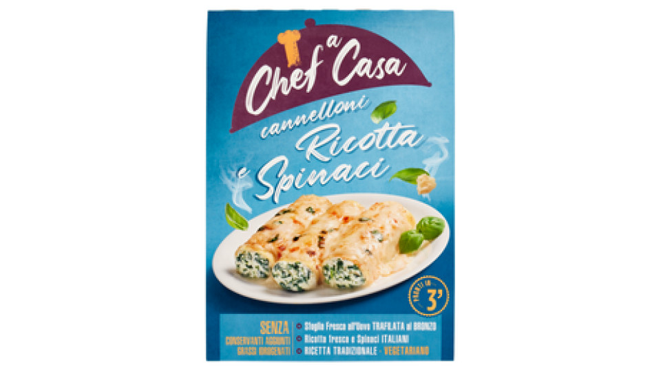 Chef a Casa cannelloni Ricotta e Spinaci 300 g