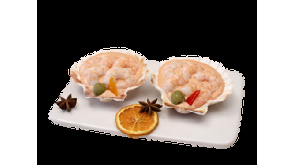 Conchiglie con Gamberi e Salsa Aurora
