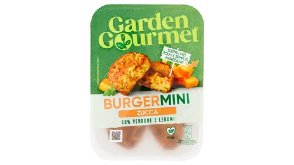 GARDEN GOURMET Burger Mini Vegano di Zucca 4 pezzi 160g