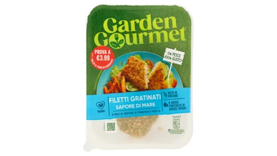 GARDEN GOURMET Filetti Gratinati Vegani Sapore di Mare 2 pezzi 180g