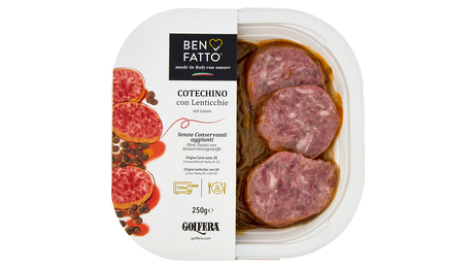 Golfera Ben Fatto Cotechino con Lenticchie 250 g