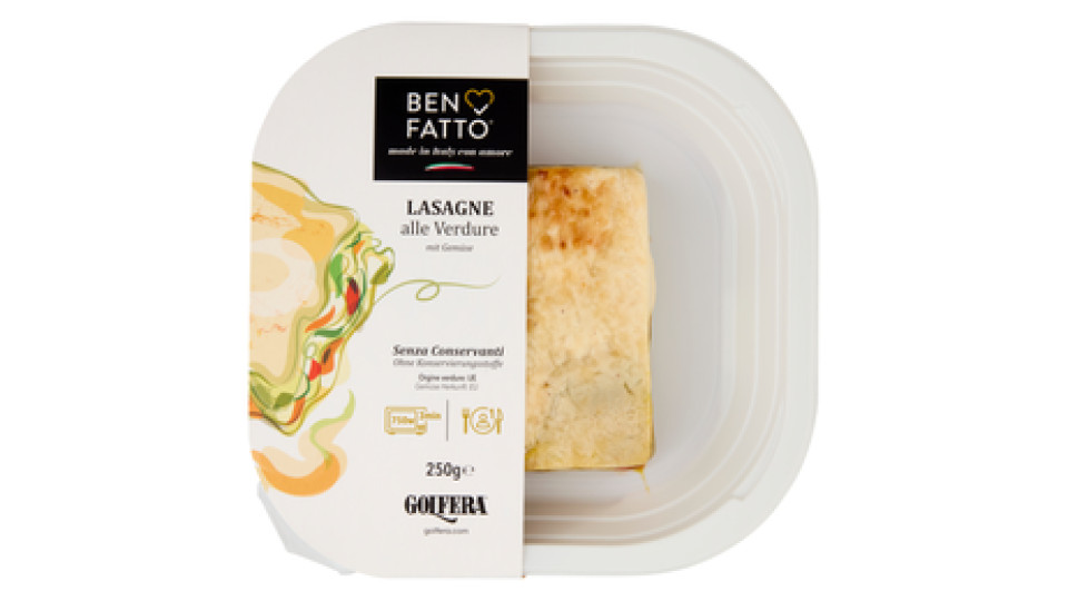 Golfera Ben Fatto Lasagne alle Verdure 250 g