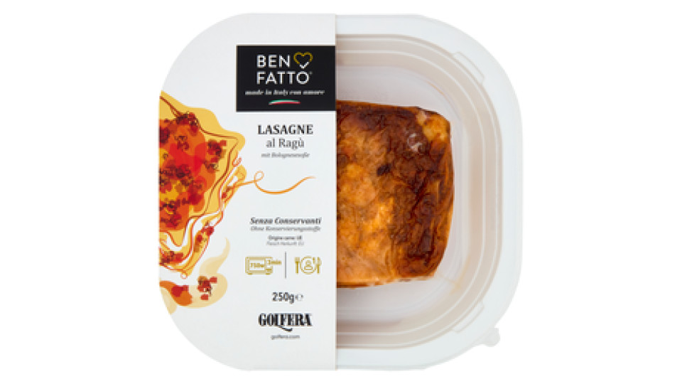 Golfera Ben Fatto Lasagne al Ragù 250 g