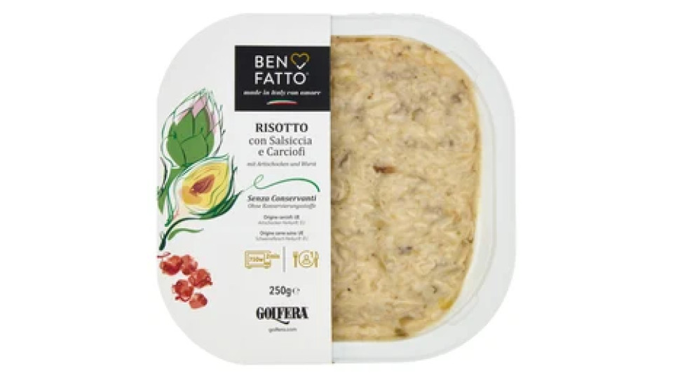 Golfera Ben Fatto Risotto con Salsiccia e Carciofi 250 g
