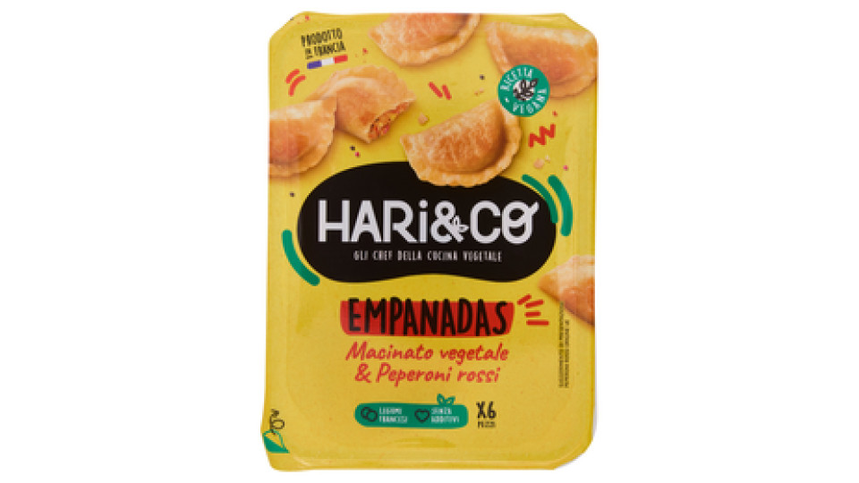 Hari&Co Empanadas Macinato vegetale & Peperoni rossi 120 g