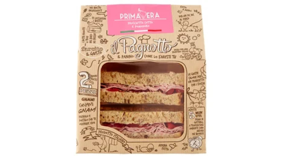 il Pagnotto il Primavera Prosciutto Cotto e Pomodoro 2 Pezzi 160 g