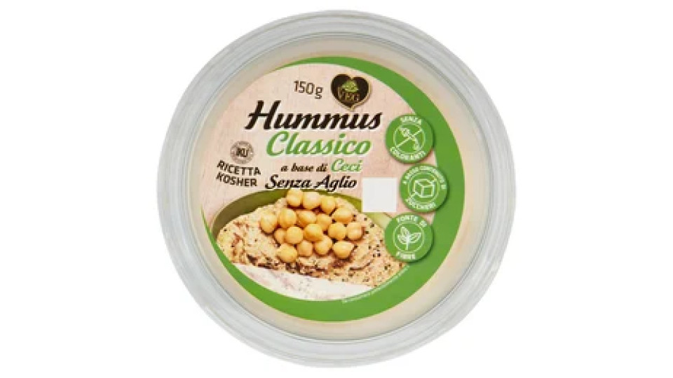 io VEG Hummus Classico a base di Ceci Senza Aglio 150 g