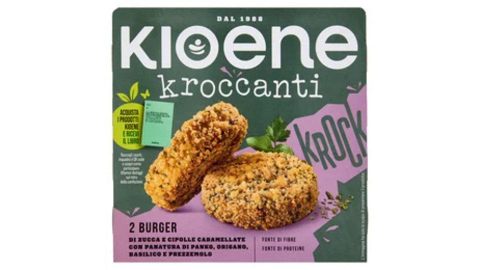 Kioene Kroccanti 2 Burger di Zucca e Cipolle Caramellate 180 g