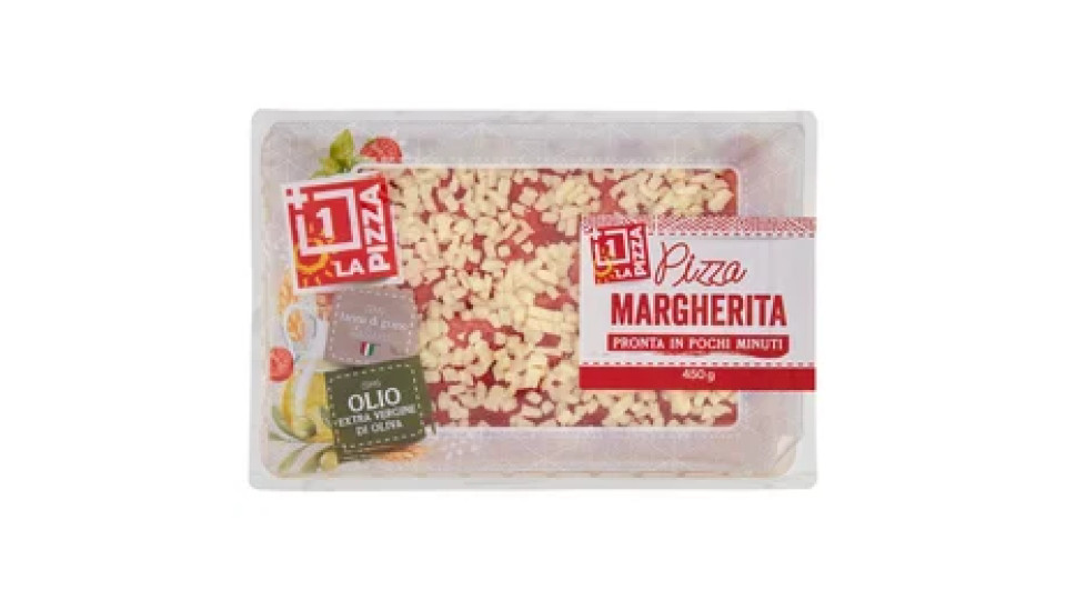 La Pizza+1 Pizza Margherita con Olio Extra Vergine di Oliva 450 g