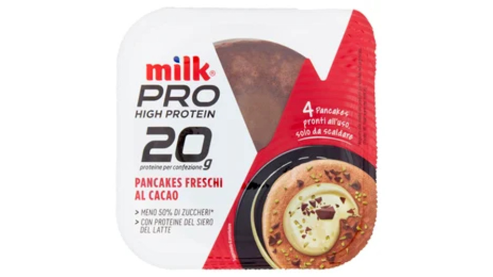 Milk Pro High Protein 20g Pancakes Freschi al Cacao 4 x 40 g