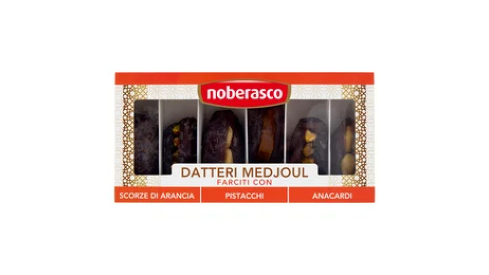 noberasco Datteri Medjoul Farciti con Scorze d'Arancia, Pistacchi, Anacardi 125 g