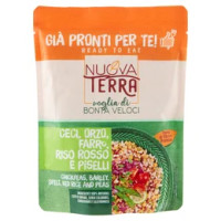 Nuova Terra Già Pronti per Te! Ceci, Orzo, Farro, Riso Rosso e Piselli 250 g