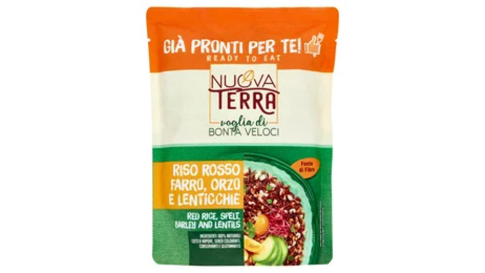 Nuova Terra Già Pronti per Te! Riso Rosso Farro, Orzo e Lenticchie 250 g
