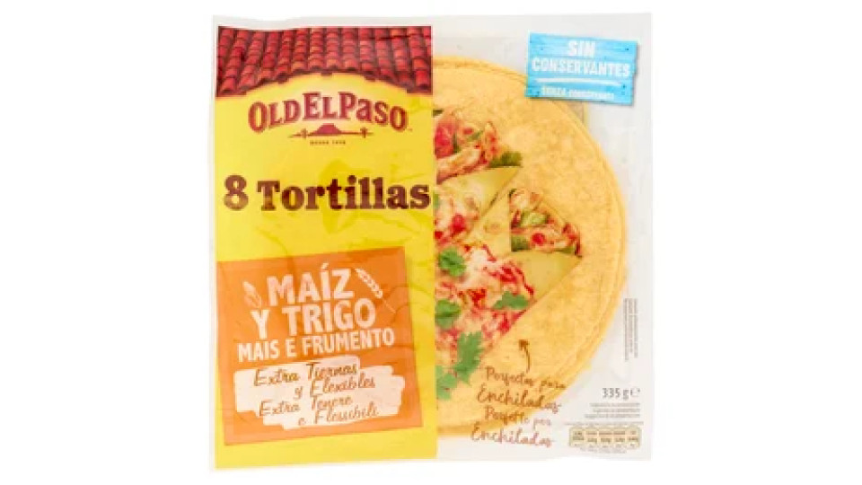 Old El Paso 8 Tortillas Mais e Frumento 335 g