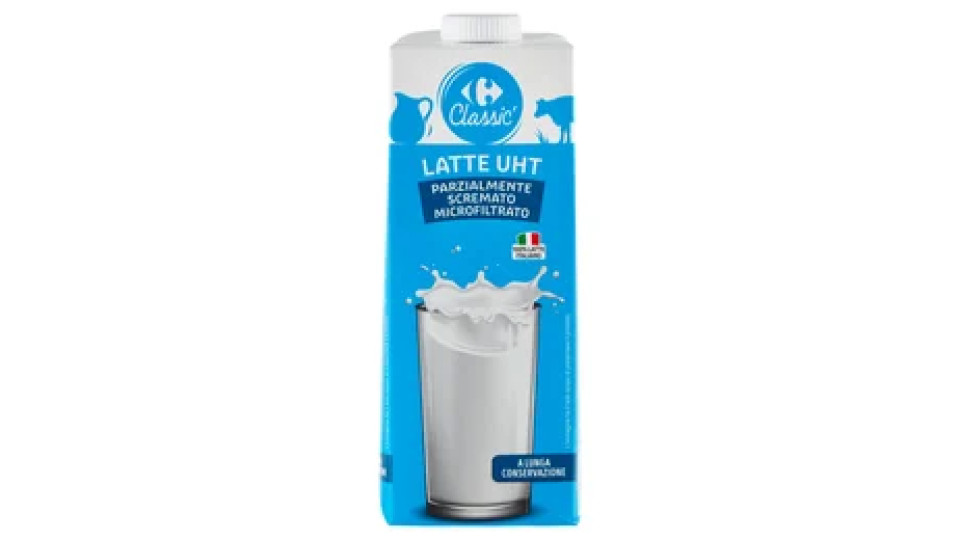 Carrefour Classic Latte UHT Parzialmente Scremato 1000 ml