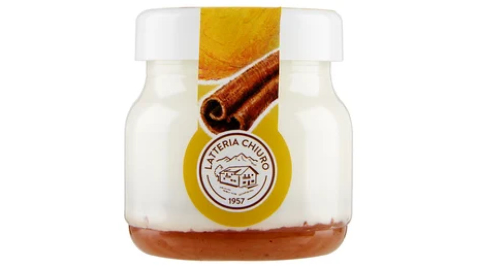 AlpiYò Yogurt di Valtellina Intero con confettura extra di Mela e Cannella 125 g
