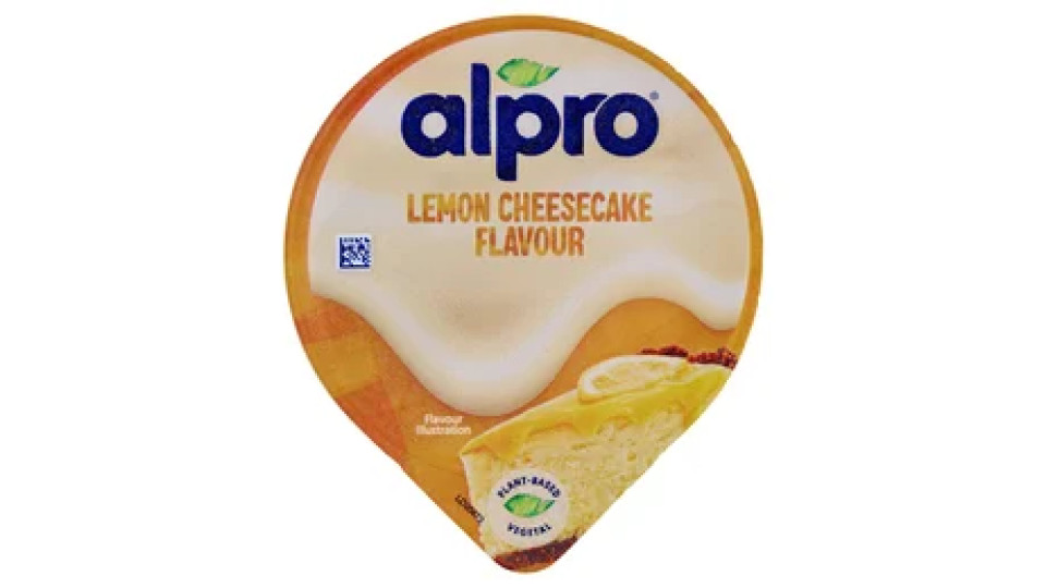 Alpro Alternativa Vegetale allo Yogurt, Gusto Lemon Cheesecake, Fonte di Calcio,Basso in grassi,135g