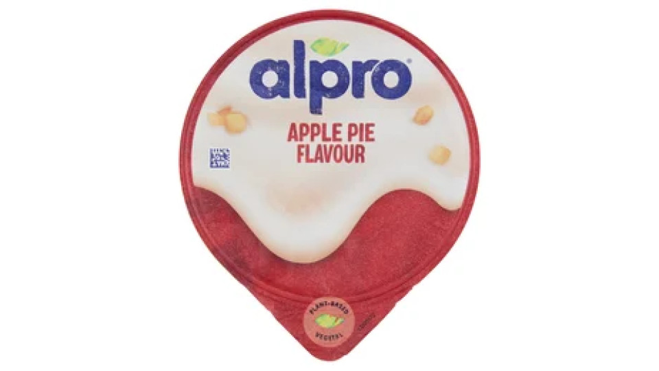 ALPRO Alternativa Vegetale allo Yogurt, Gusto Torta di Mele, Fonte di Calcio, Basso in grassi, 135g