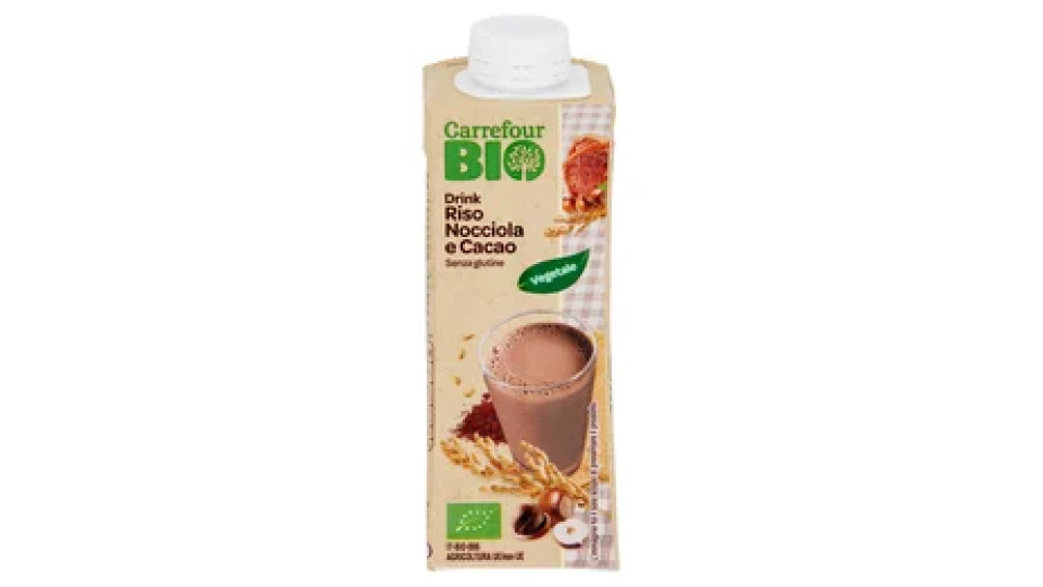 Carrefour Bio Drink Riso Nocciola e Cacao 250 ml