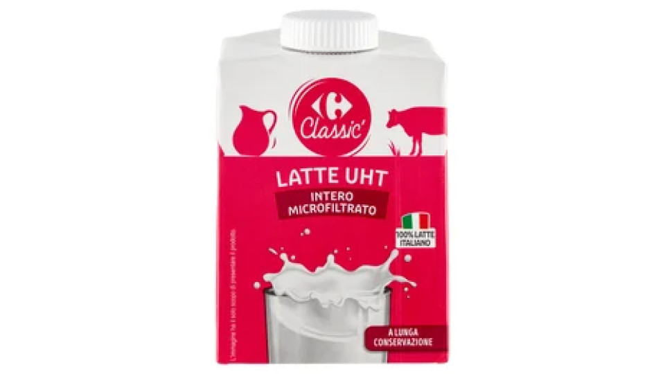 Carrefour Classic Latte UHT Intero Microfiltrato 500 ml