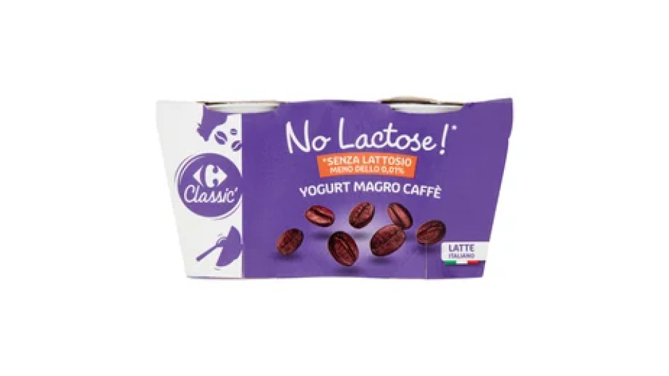 Carrefour Classic No Lactose!* Yogurt Magro Caffè 2 x 125 g