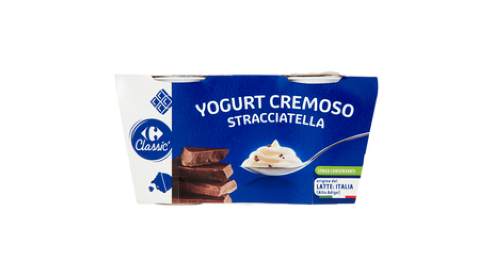 Carrefour Classic Yogurt Cremoso Stracciatella 2 x 125 g