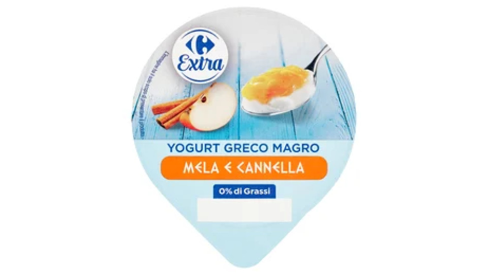 Carrefour Extra Yogurt Greco Magro Mela e Cannella 150 g