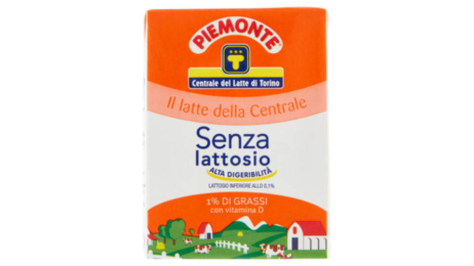 Centrale del Latte di Torino Piemonte Senza lattosio 1% di Grassi con Vitamina D 500 ml