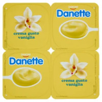 DANETTE budino gusto vaniglia, fresco dessert, Senza Conservanti, Senza Glutine, 4x125g
