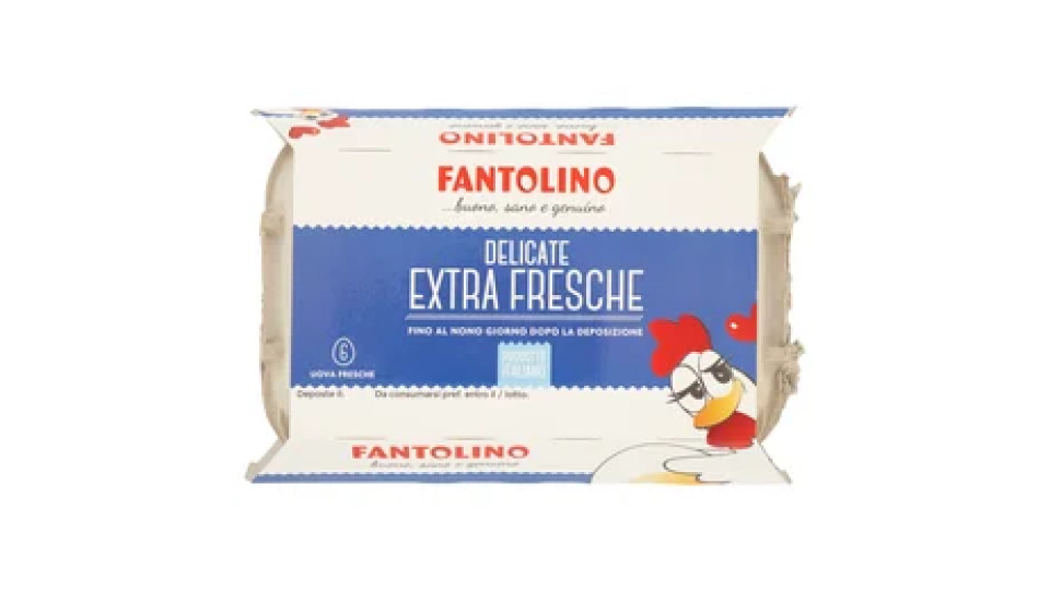 Fantolino Delicate Extra Fresche 6 Uova Fresche da Allevamento a Terra Taglia L