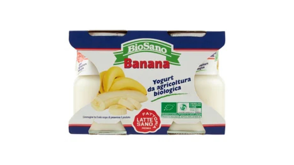 Fattoria Latte Sano BioSano Yogurt da agricoltura biologica Banana 2 x 125 g