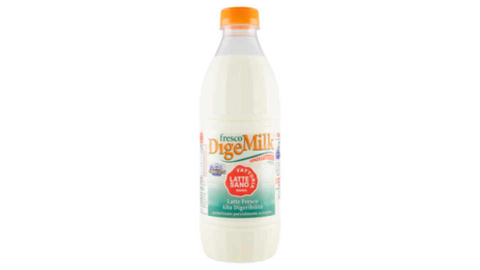 Fattoria Latte Sano fresco DigeMilk Latte Fresco Alta Digeribilità pastorizzato parz. scremato 1 l