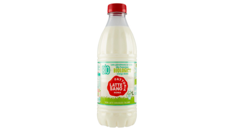 Fattoria Latte Sano Latte parzialmente scremato Alto Pastorizzato Biologico a lunga durata 1 L