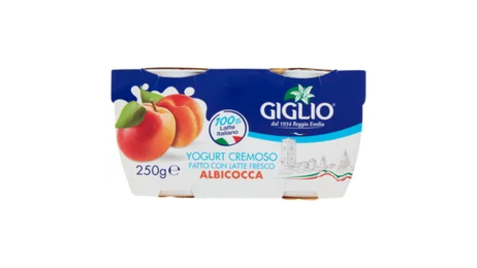 Giglio Yogurt Cremoso Fatto con Latte Fresco Albicocca 2 x 125 g