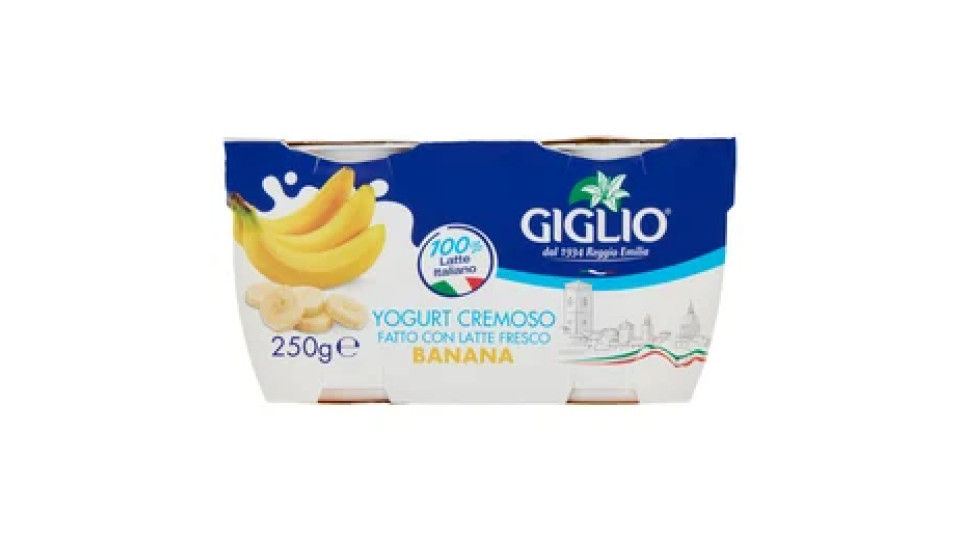 Giglio Yogurt Cremoso Fatto con Latte Fresco Banana 2 x 125 g