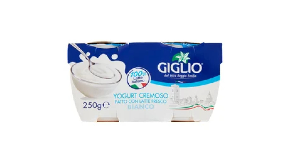 Giglio Yogurt Cremoso Fatto con Latte Fresco Bianco 2 x 125 g