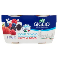 Giglio Yogurt Cremoso Fatto con Latte Fresco Frutti di Bosco 2 x 125 g