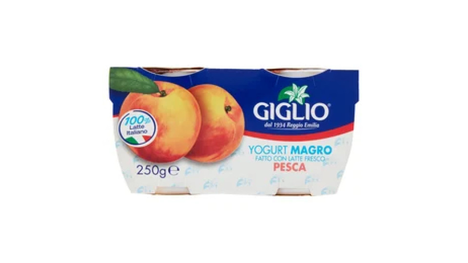 Giglio Yogurt Magro Fatto con Latte Fresco Pesca 2 x 125 g