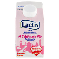 Lactis Latte Bergamasco Microfiltrato Pastorizzato A l'düra de Piö Parzialmente Scremato 500 ml