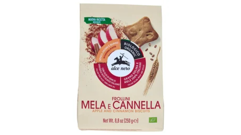 alce nero Frollini Mela e Cannella 250 g