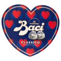 BACI PERUGINA Classico Cioccolatini Fondenti ripieni al Gianduia Scatola Cuore San Valentino 100g