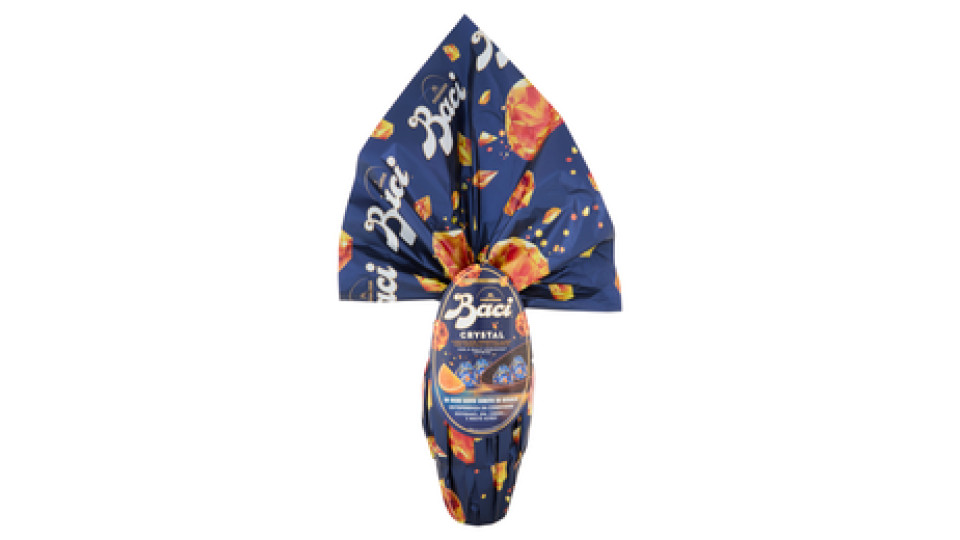 BACI PERUGINA Uovo di Pasqua Cioccolato all'Arancia Crystal con Sorpresa e 4 Cioccolatini 265g